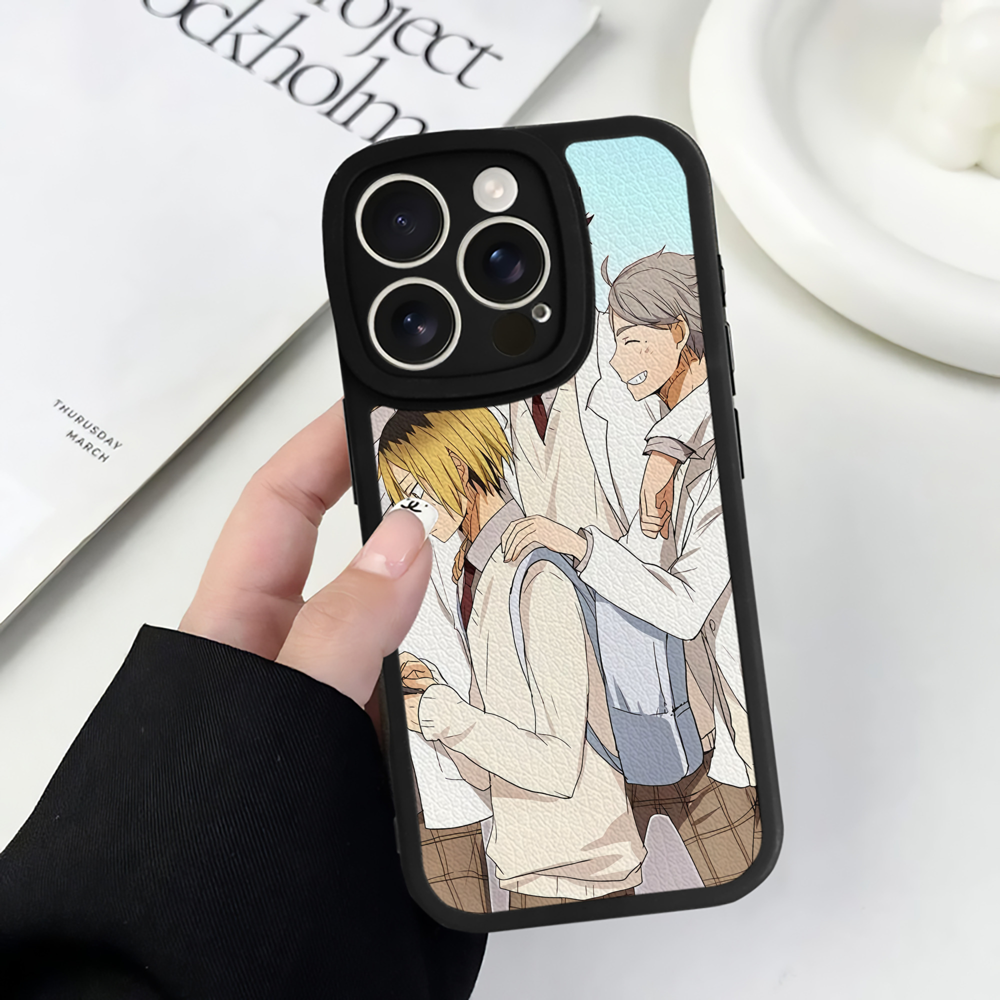 （画像用） ハイキュー!! Haikyu!! 【iPhone 16シリーズ対応】シリコンスマホケース（レザー調） 材質：シリコン